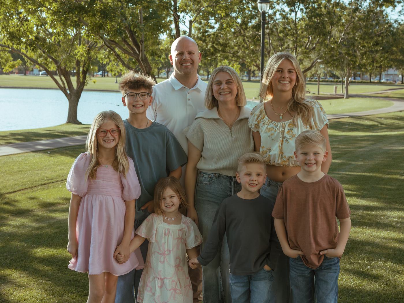 The Allphin family outdoors in Mesa, Arizona